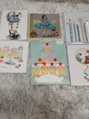 Papyrus Greeting Card Lot Of 6 New Jewel Embellished Party (87)